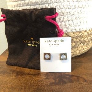 Kate Spade Hole Punch Silver Plate Earrings